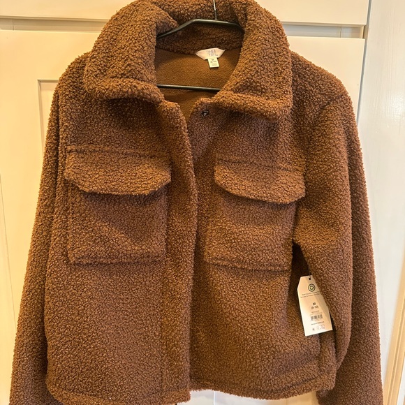 Time and Tru Cozy Brown Coat - Picture 6 of 7